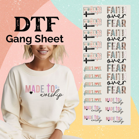 Faith Over Fear Gang Sheet