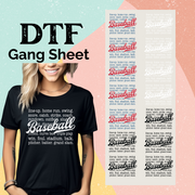Classic Baseball DTF Gang Sheet