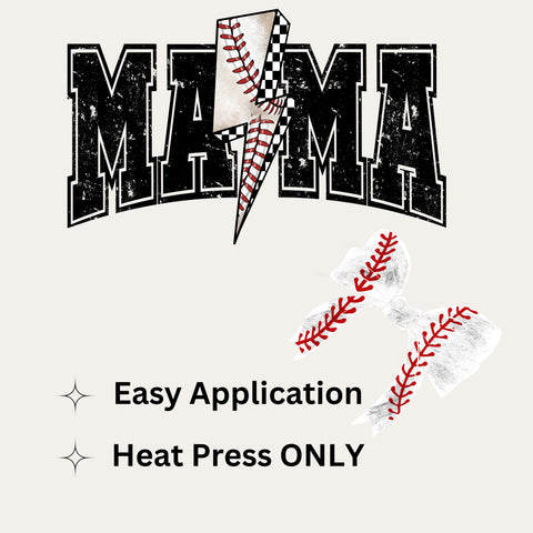 Retro Mama Baseball DTF Transfer Gang Sheet