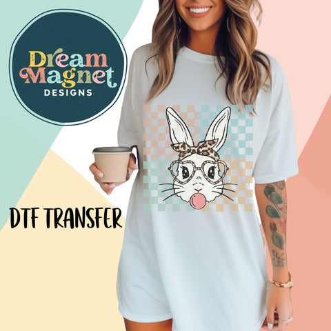 Retro Cool Easter Bunny DTF Transfer